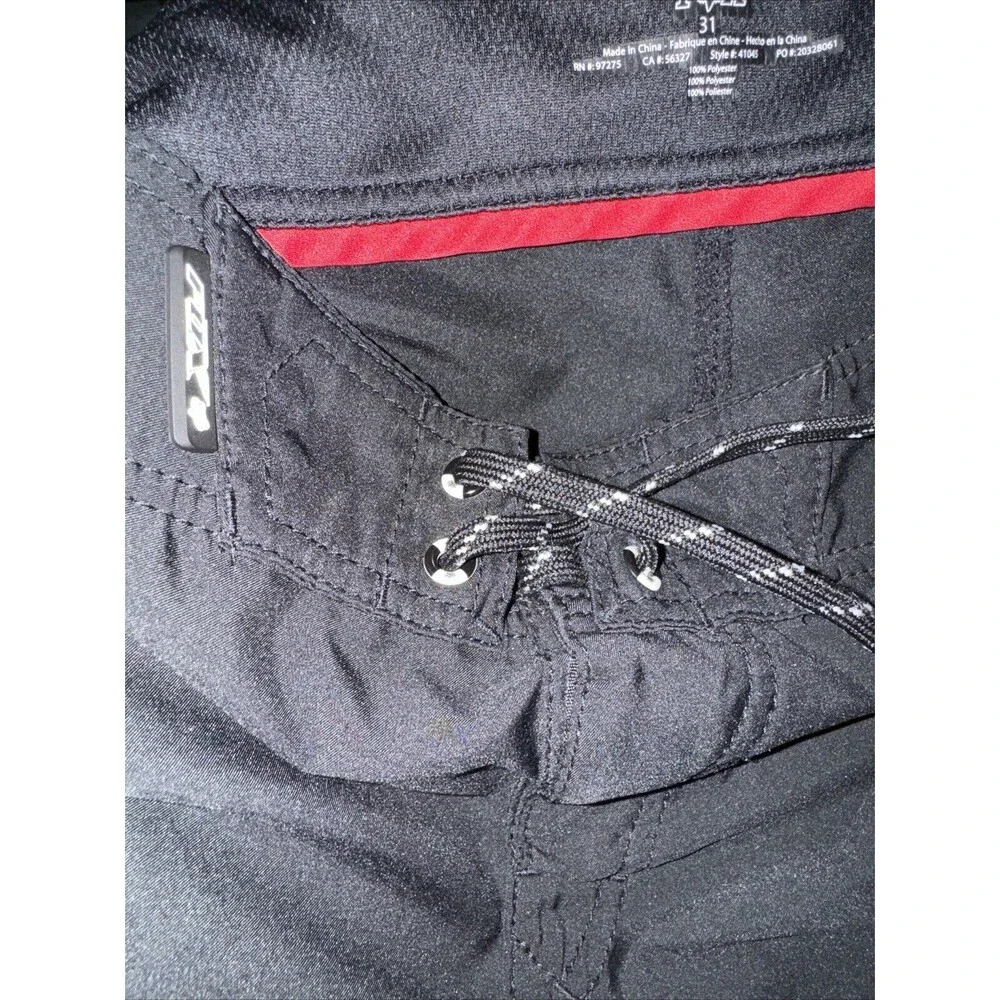 Men's Fox Swim Trunks Size 21 Black in Color